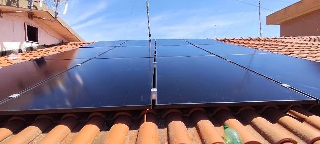 Detalle de paneles solares