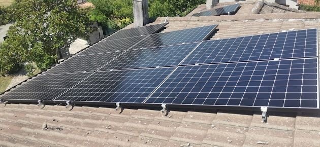 Instalación solar terminada