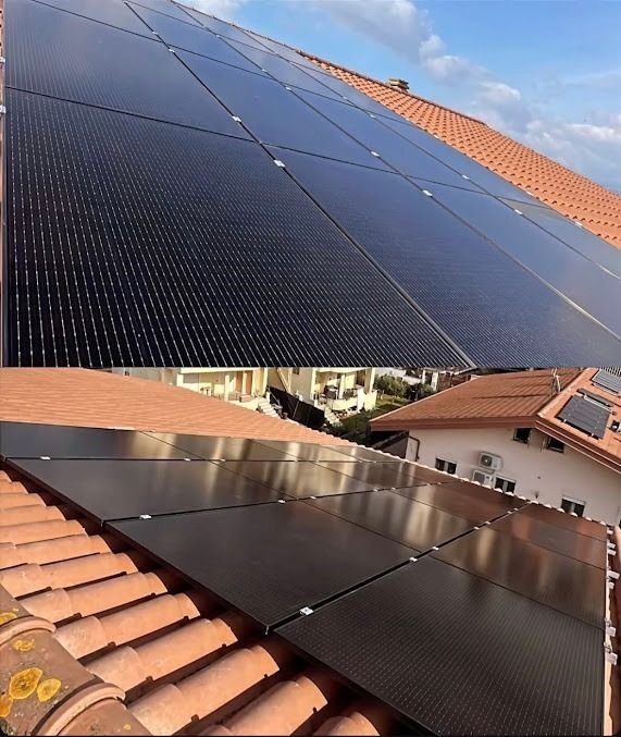 Detalle de paneles solares