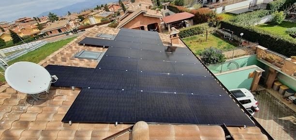 Detalle de paneles solares